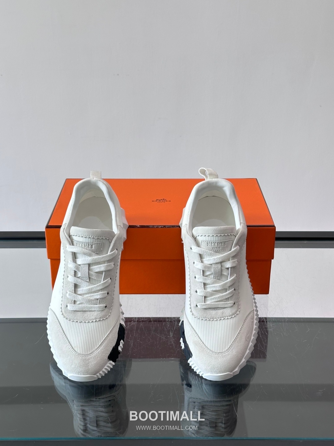 에르메스 송아지가죽 H로고 플랫폼 화이트 스니커즈 Hermes Calfskin H Logo Platform White Sneakers 4cm 6