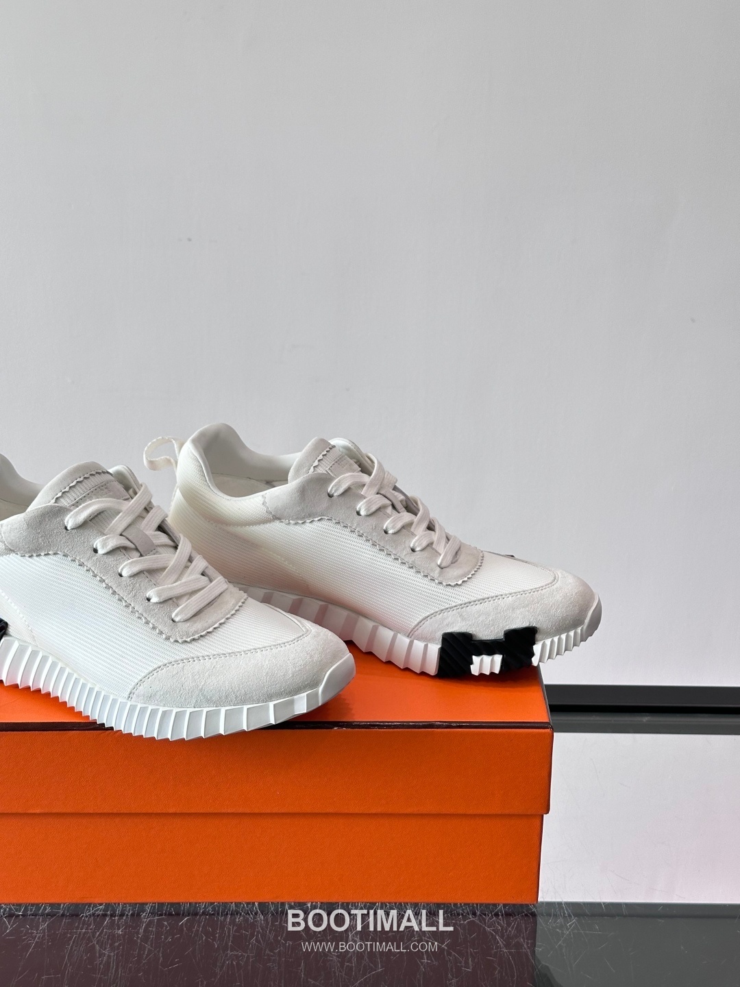 에르메스 송아지가죽 H로고 플랫폼 화이트 스니커즈 Hermes Calfskin H Logo Platform White Sneakers 4cm 7