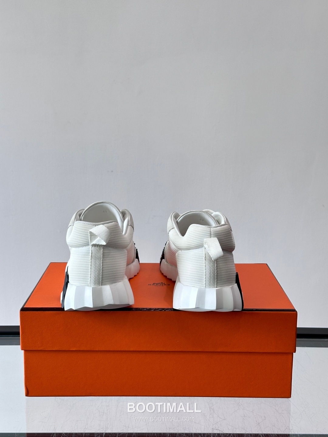 에르메스 송아지가죽 H로고 플랫폼 화이트 스니커즈 Hermes Calfskin H Logo Platform White Sneakers 4cm 8