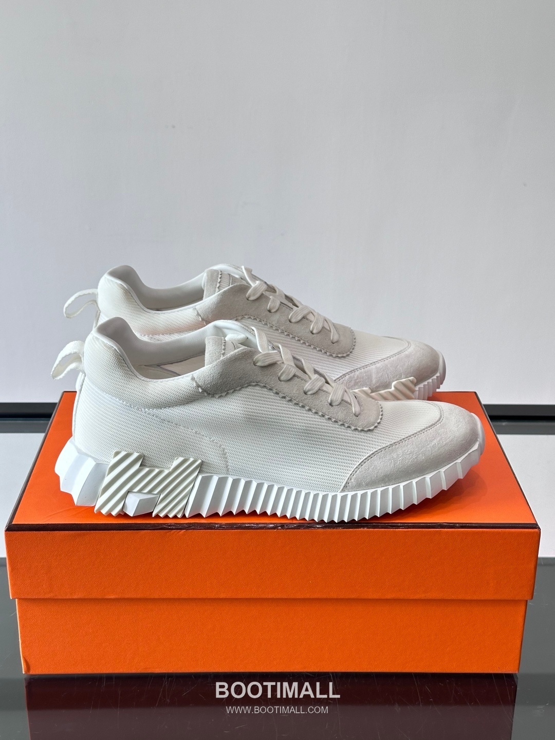 에르메스 송아지가죽 H로고 플랫폼 화이트 스니커즈 Hermes Calfskin H Logo Platform White Sneakers 4cm 1