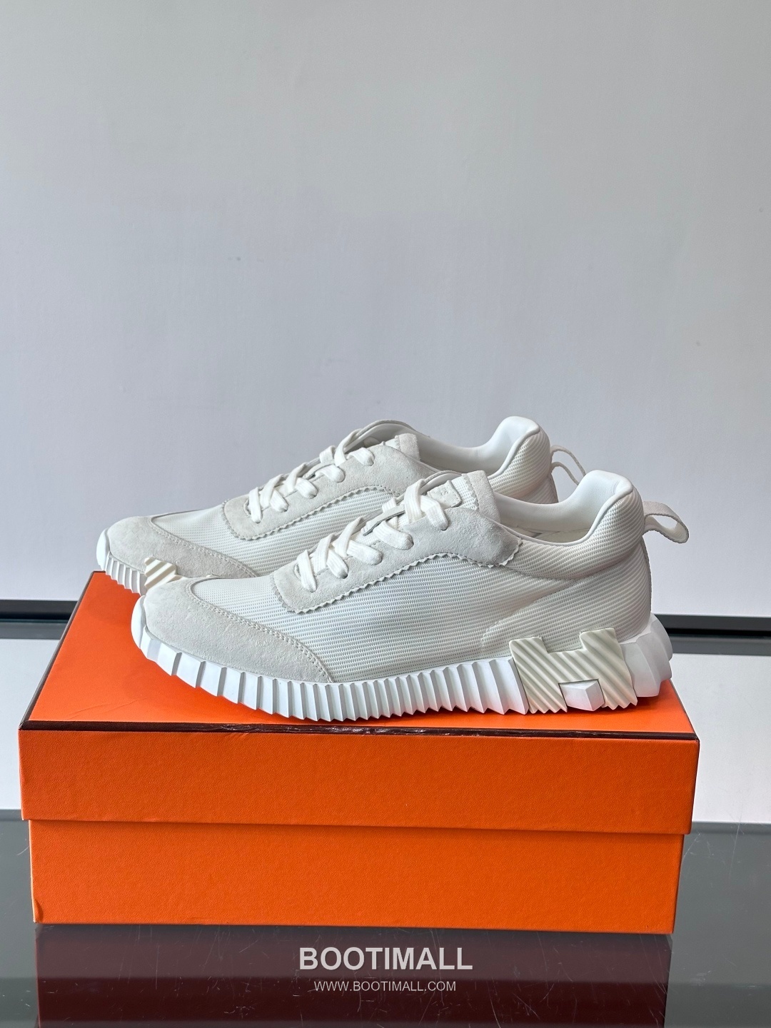 에르메스 송아지가죽 H로고 플랫폼 화이트 스니커즈 Hermes Calfskin H Logo Platform White Sneakers 4cm 3