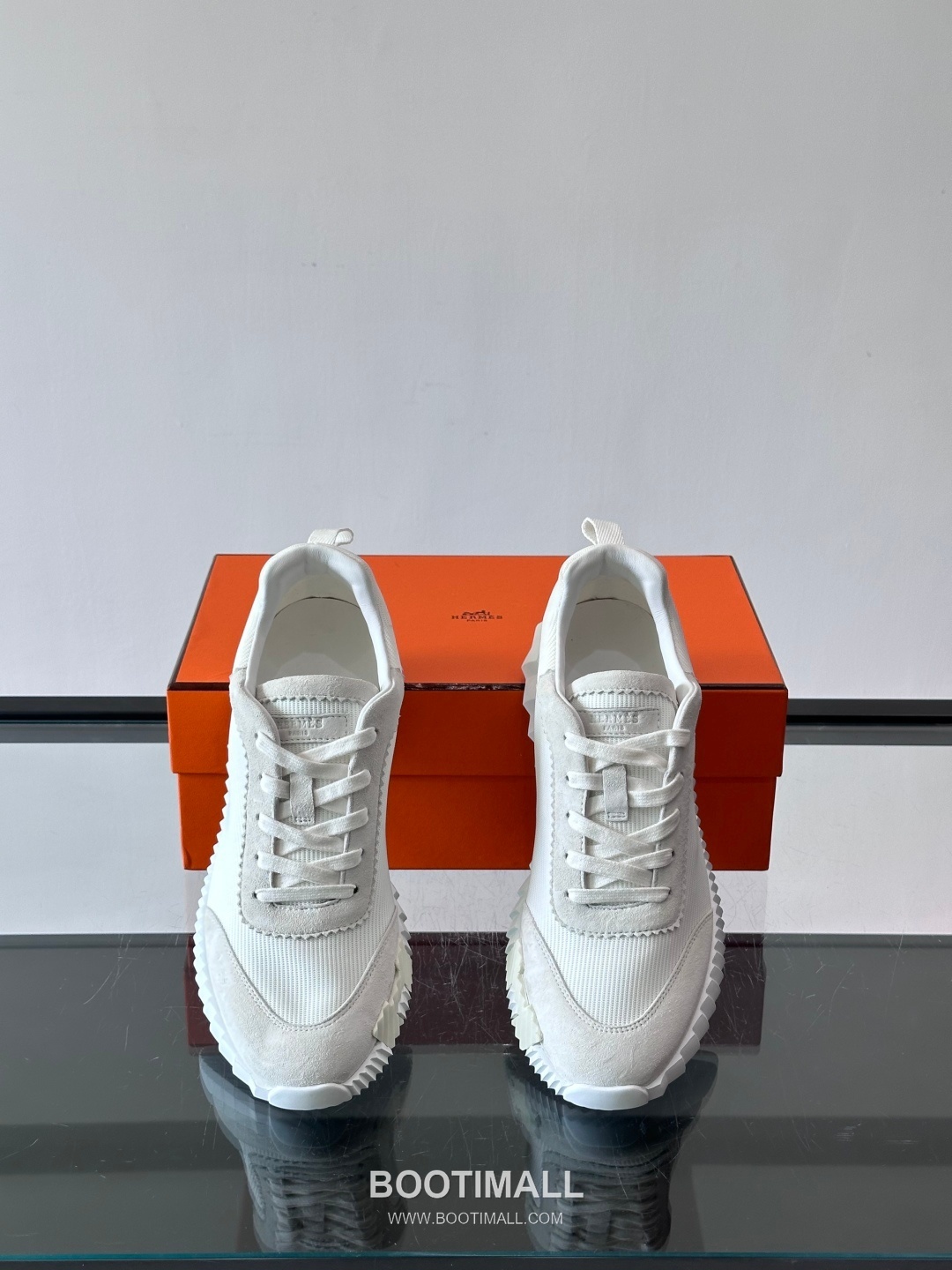 에르메스 송아지가죽 H로고 플랫폼 화이트 스니커즈 Hermes Calfskin H Logo Platform White Sneakers 4cm 6