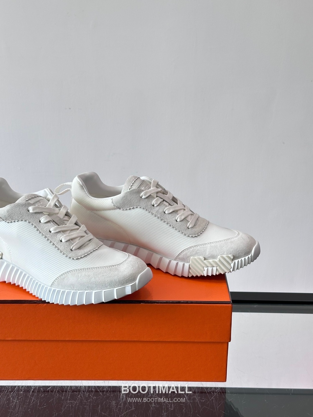 에르메스 송아지가죽 H로고 플랫폼 화이트 스니커즈 Hermes Calfskin H Logo Platform White Sneakers 4cm 7