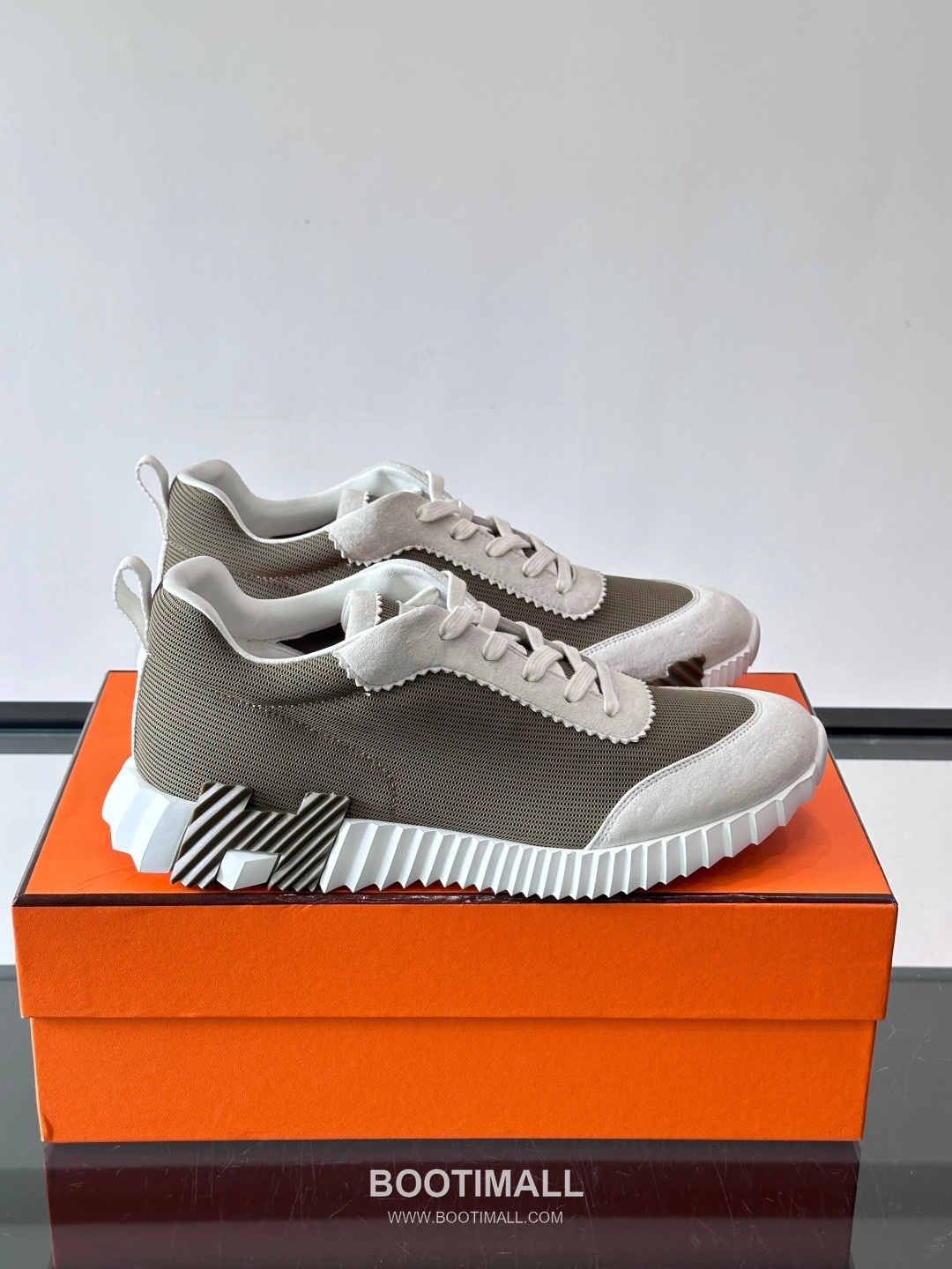 에르메스 송아지가죽 H로고 플랫폼 화이트 스니커즈 Hermes Calfskin H Logo Platform White Sneakers 4cm 1