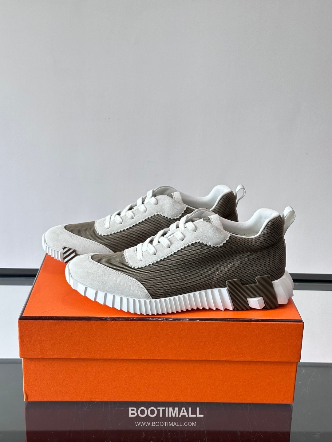 에르메스 송아지가죽 H로고 플랫폼 화이트 스니커즈 Hermes Calfskin H Logo Platform White Sneakers 4cm 3