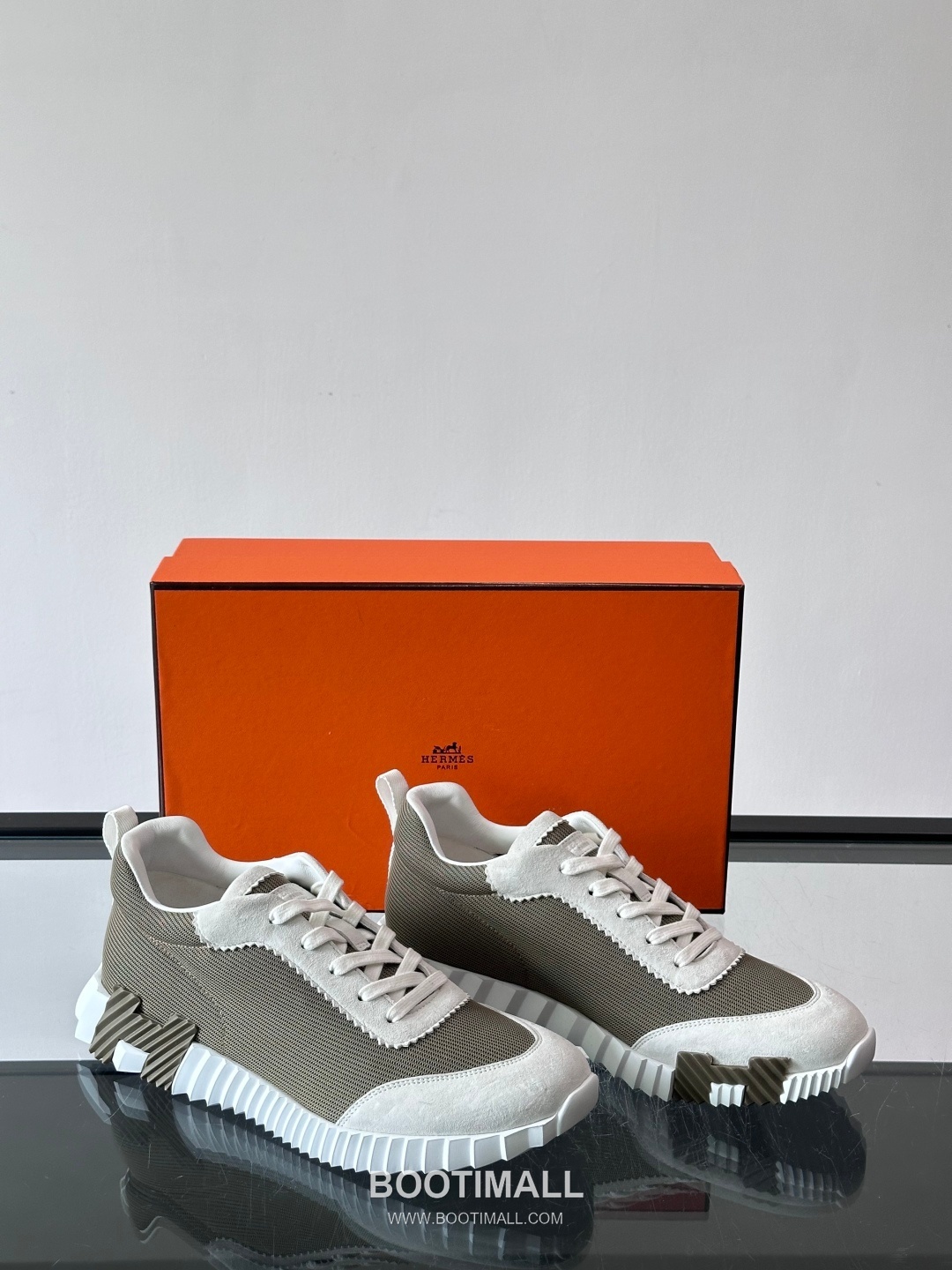 에르메스 송아지가죽 H로고 플랫폼 화이트 스니커즈 Hermes Calfskin H Logo Platform White Sneakers 4cm 5