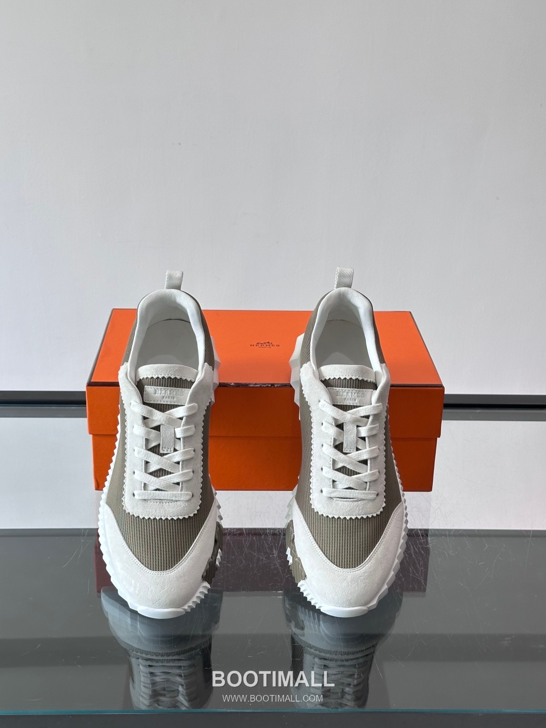 에르메스 송아지가죽 H로고 플랫폼 화이트 스니커즈 Hermes Calfskin H Logo Platform White Sneakers 4cm 6