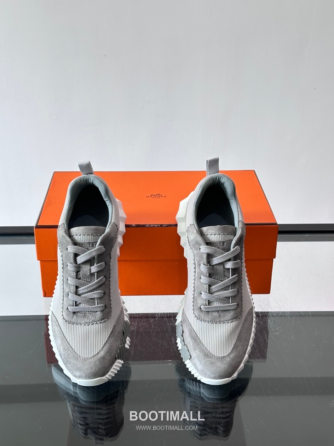 에르메스 송아지가죽 H로고 플랫폼 화이트 스니커즈 Hermes Calfskin H Logo Platform White Sneakers 4cm 6