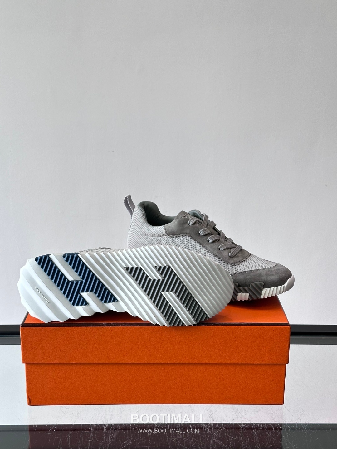 에르메스 송아지가죽 H로고 플랫폼 화이트 스니커즈 Hermes Calfskin H Logo Platform White Sneakers 4cm 9