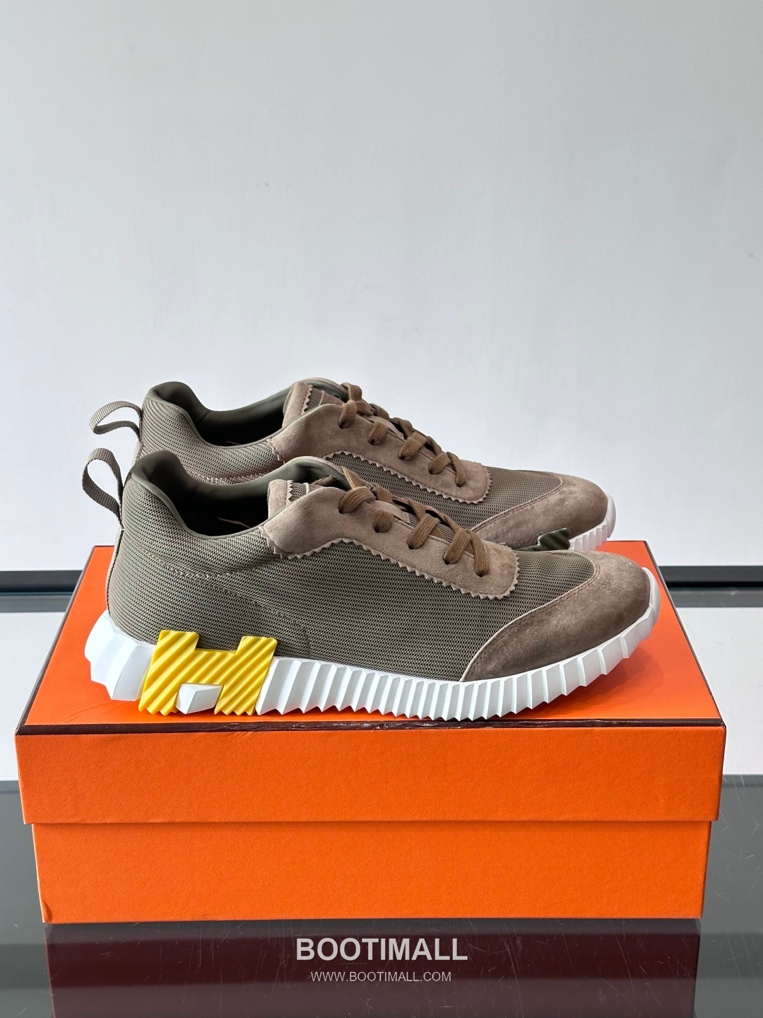 에르메스 송아지가죽 H로고 플랫폼 화이트 스니커즈 Hermes Calfskin H Logo Platform White Sneakers 4cm 1