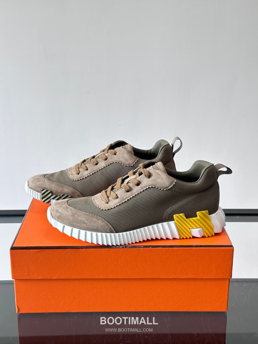 에르메스 송아지가죽 H로고 플랫폼 화이트 스니커즈 Hermes Calfskin H Logo Platform White Sneakers 4cm 3