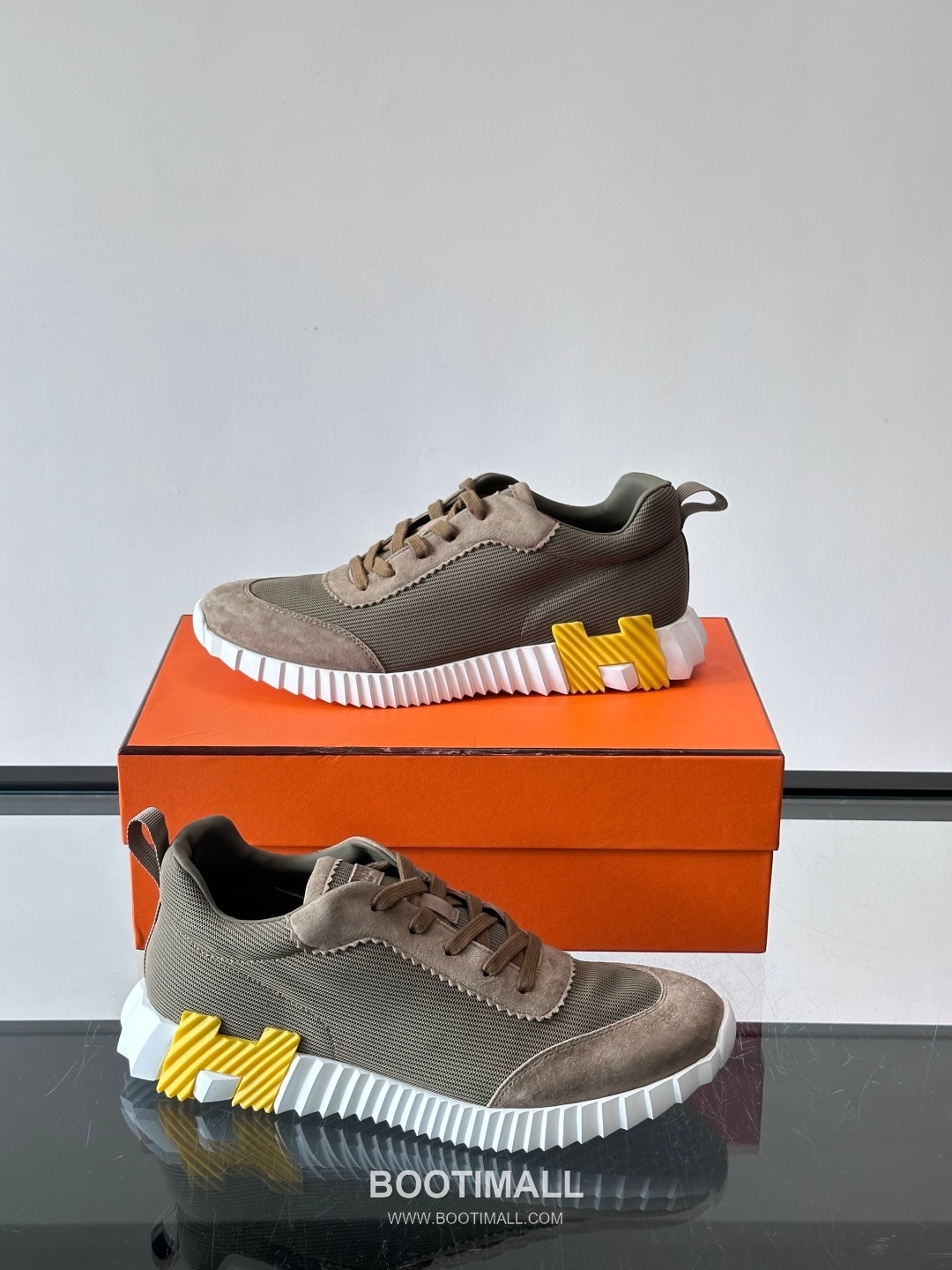 에르메스 송아지가죽 H로고 플랫폼 화이트 스니커즈 Hermes Calfskin H Logo Platform White Sneakers 4cm 4