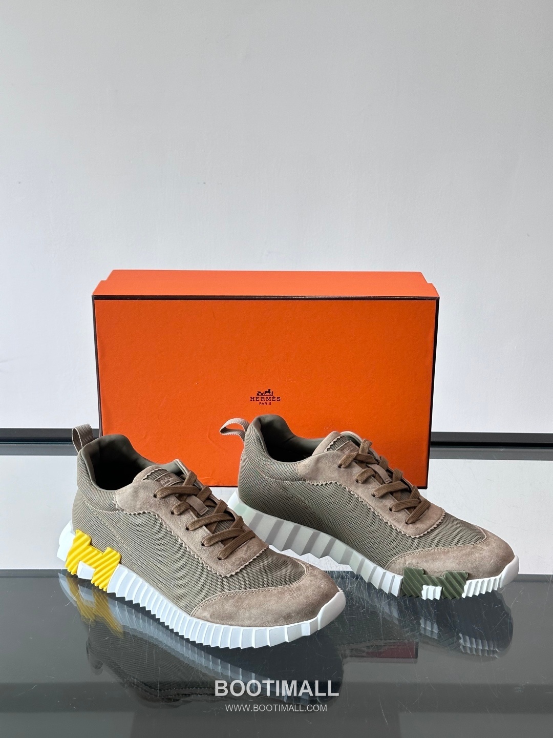 에르메스 송아지가죽 H로고 플랫폼 화이트 스니커즈 Hermes Calfskin H Logo Platform White Sneakers 4cm 5