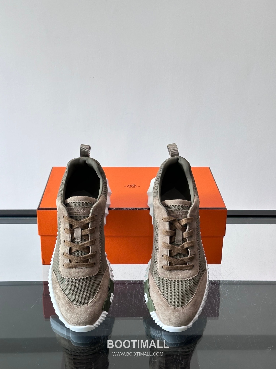 에르메스 송아지가죽 H로고 플랫폼 화이트 스니커즈 Hermes Calfskin H Logo Platform White Sneakers 4cm 6