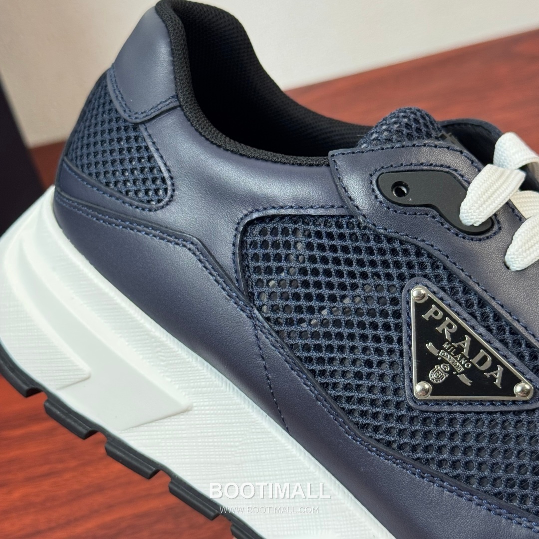 프라다 Prax 스웨이드 Re-Nylon 삼각로고 로우탑 블랙 스니커즈 Prada Prax Suede Re-Nylon Triangle Logo Low-top Black Sneakers 2.5cm 6