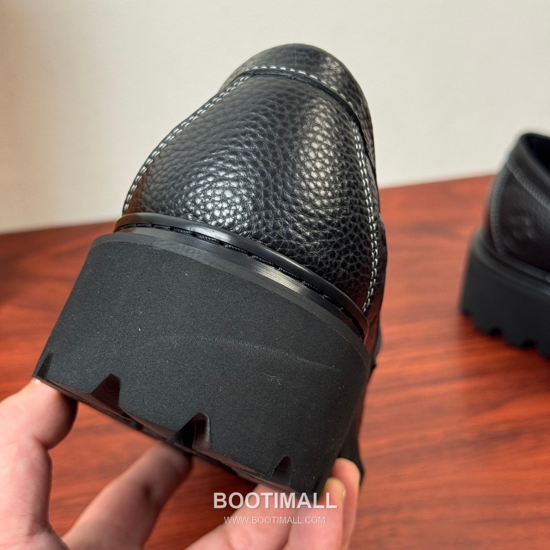 루이비통 Major 다미에 캔버스 소가죽 로고버클 플랫폼 블랙 로퍼 Louis Vuitton Major Damier Canvas Calfskin Logo Buckle Platform Black Loafers 8