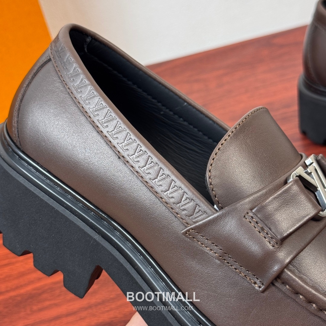 루이비통 Major 다미에 캔버스 소가죽 버클디테일 블랙 로퍼 Louis Vuitton Major Damier Canvas Calfskin Buckle Detail Black Loafers 6