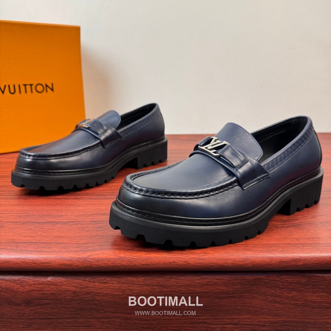 루이비통 Major 다미에 캔버스 소가죽 버클디테일 블랙 로퍼 Louis Vuitton Major Damier Canvas Calfskin Buckle Detail Black Loafers 2