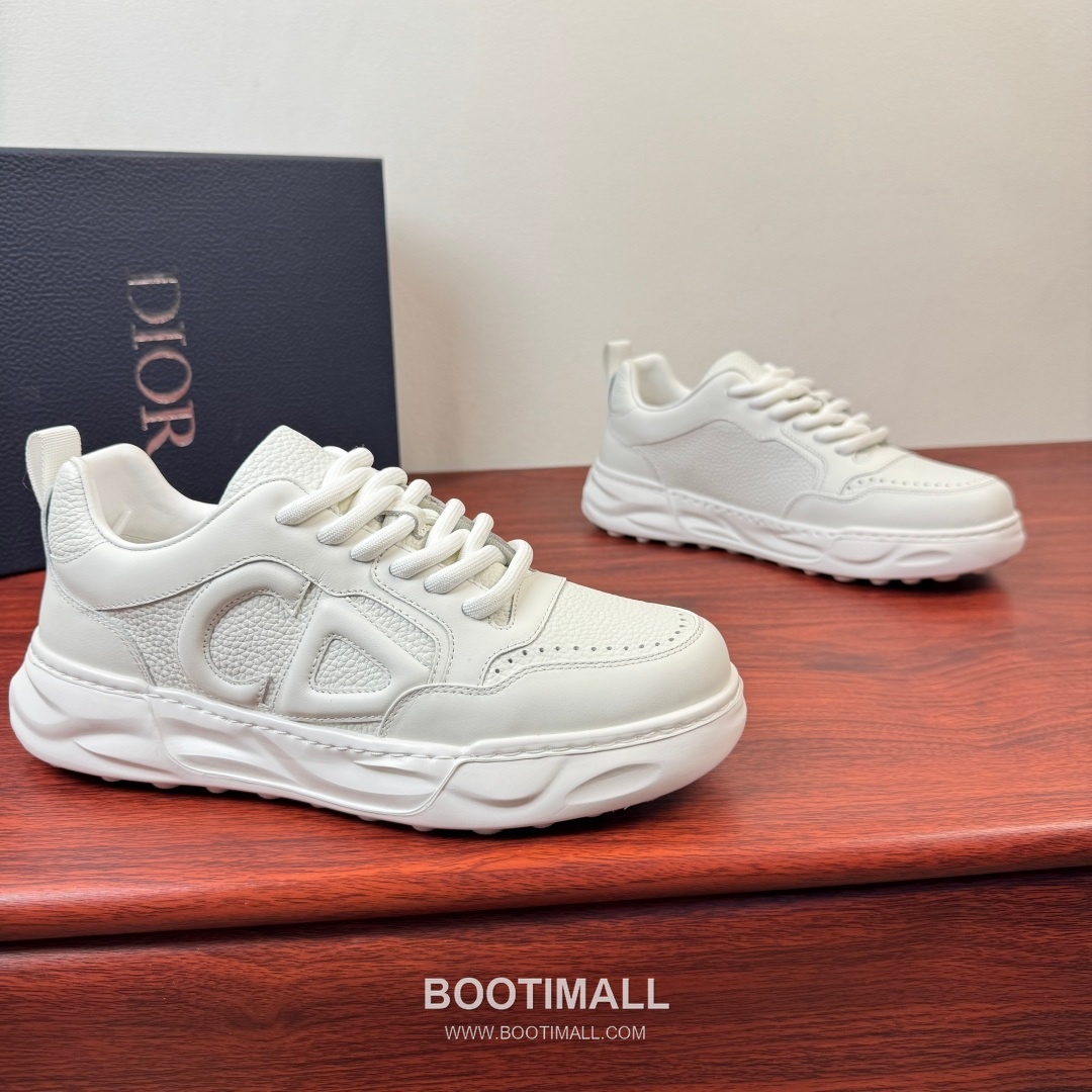 디올 리치그레인 가죽 CD로고 플랫폼 블랙 스니커즈 Dior Grained Leather CD Logo Platform Black Sneakers 1