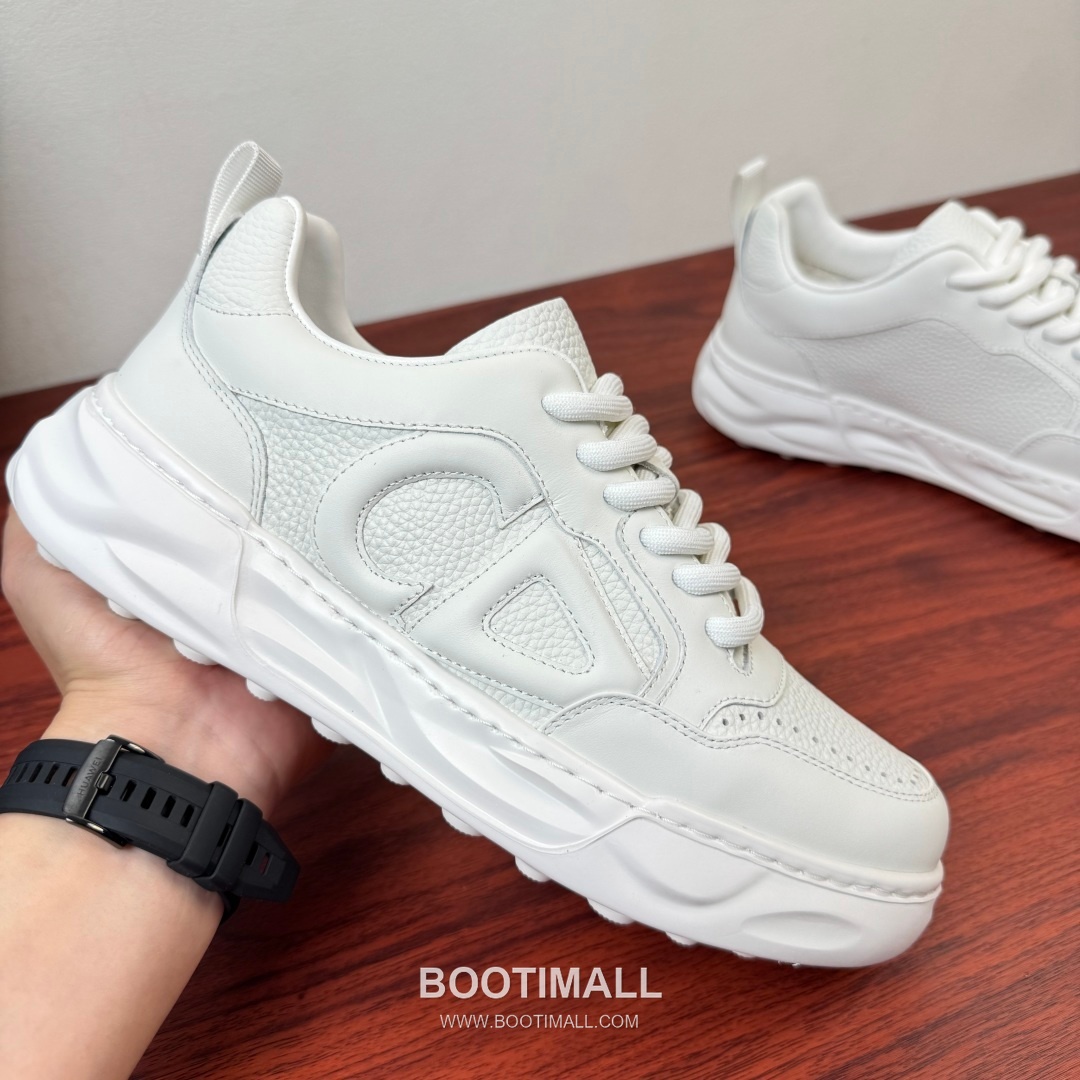 디올 리치그레인 가죽 CD로고 플랫폼 블랙 스니커즈 Dior Grained Leather CD Logo Platform Black Sneakers 4