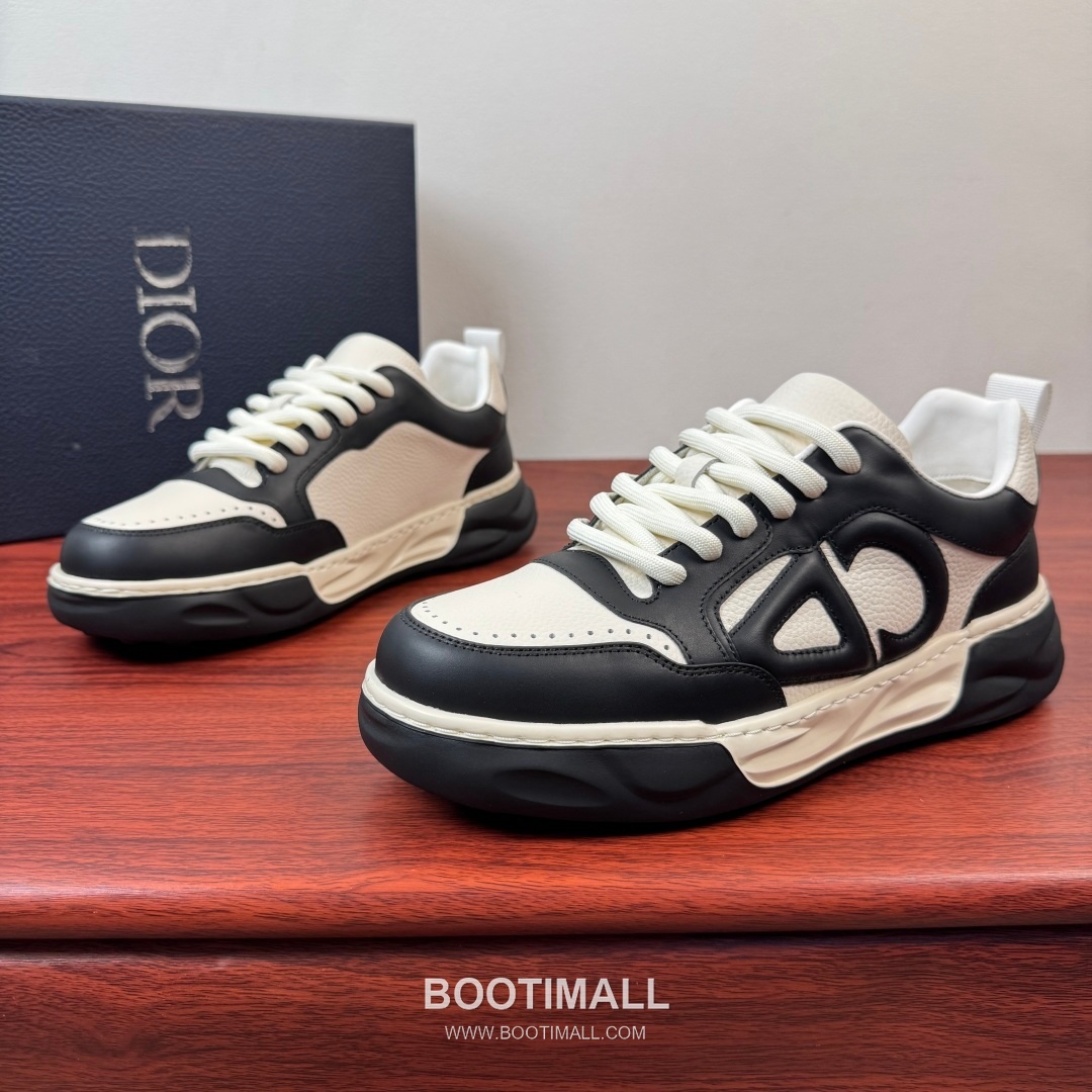 디올 리치그레인 가죽 CD로고 플랫폼 블랙 스니커즈 Dior Grained Leather CD Logo Platform Black Sneakers 2