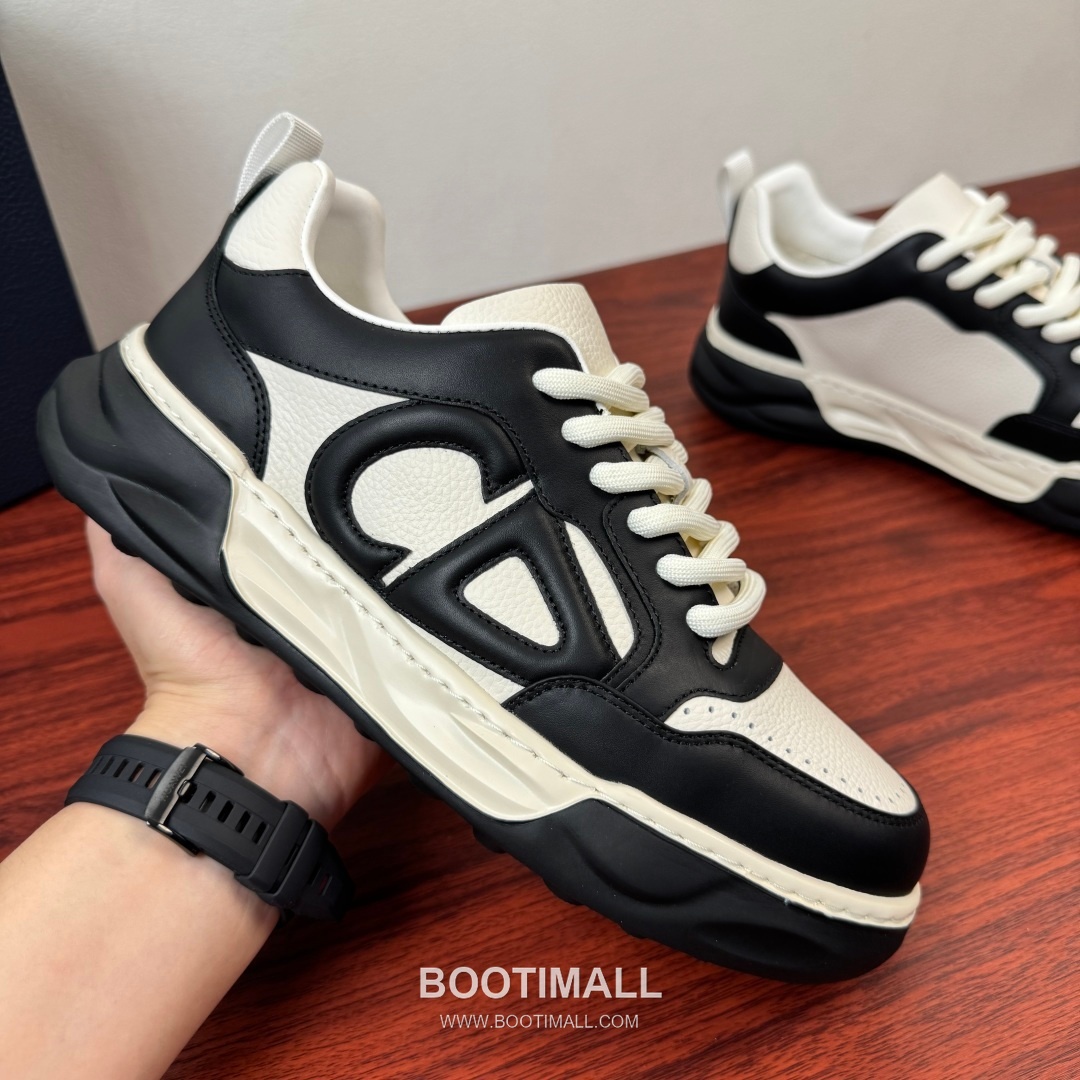 디올 리치그레인 가죽 CD로고 플랫폼 블랙 스니커즈 Dior Grained Leather CD Logo Platform Black Sneakers 4