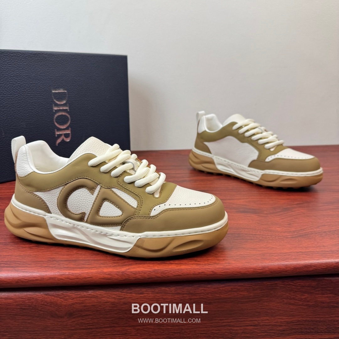 디올 리치그레인 가죽 CD로고 플랫폼 블랙 스니커즈 Dior Grained Leather CD Logo Platform Black Sneakers 1