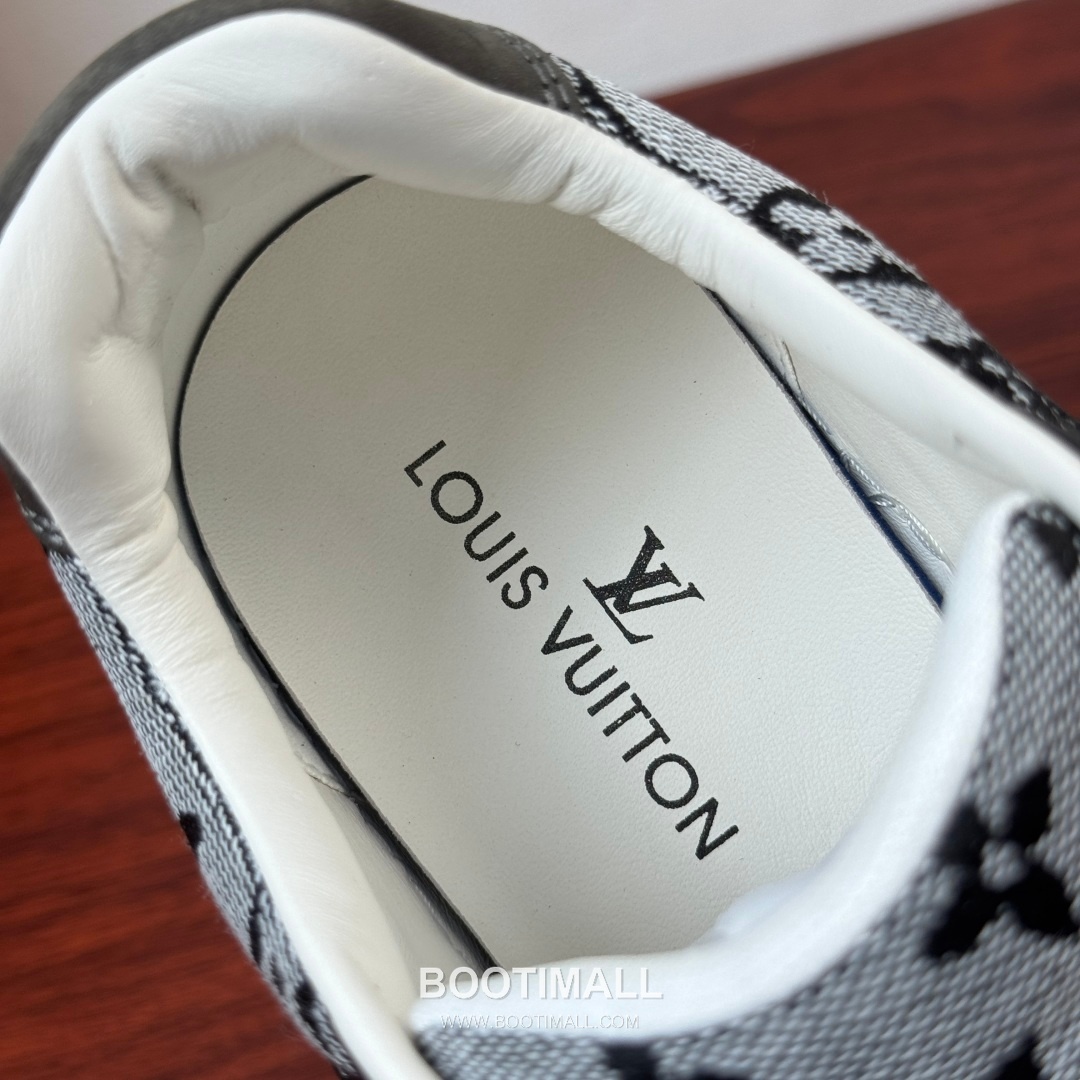 루이비통 모노그램 송아지가죽 에어쿠션 플랫폼 블랙 스니커즈 Louis Vuitton Monogram Calfskin Air Cushion Platform Black Sneakers 5cm 7