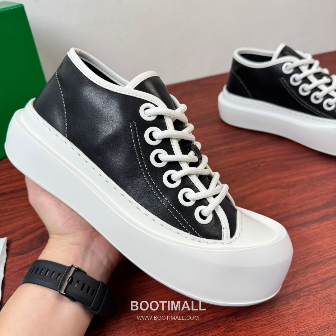 보테가베네타 송아지가죽 플랫폼 화이트 스니커즈 Bottega Veneta Calfskin Platform White Sneakers 5cm 4