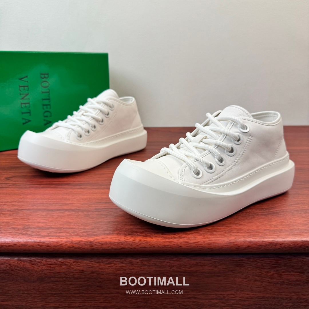 보테가베네타 송아지가죽 플랫폼 화이트 스니커즈 Bottega Veneta Calfskin Platform White Sneakers 5cm 2