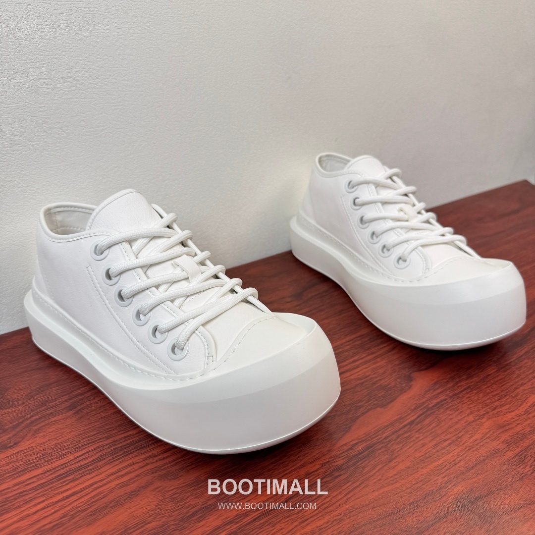 보테가베네타 송아지가죽 플랫폼 화이트 스니커즈 Bottega Veneta Calfskin Platform White Sneakers 5cm 3