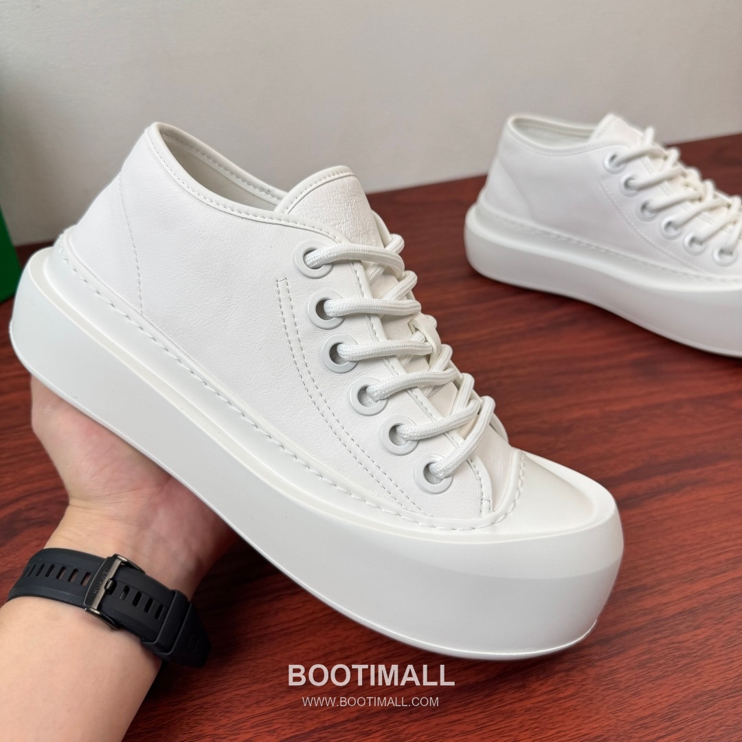 보테가베네타 송아지가죽 플랫폼 화이트 스니커즈 Bottega Veneta Calfskin Platform White Sneakers 5cm 4