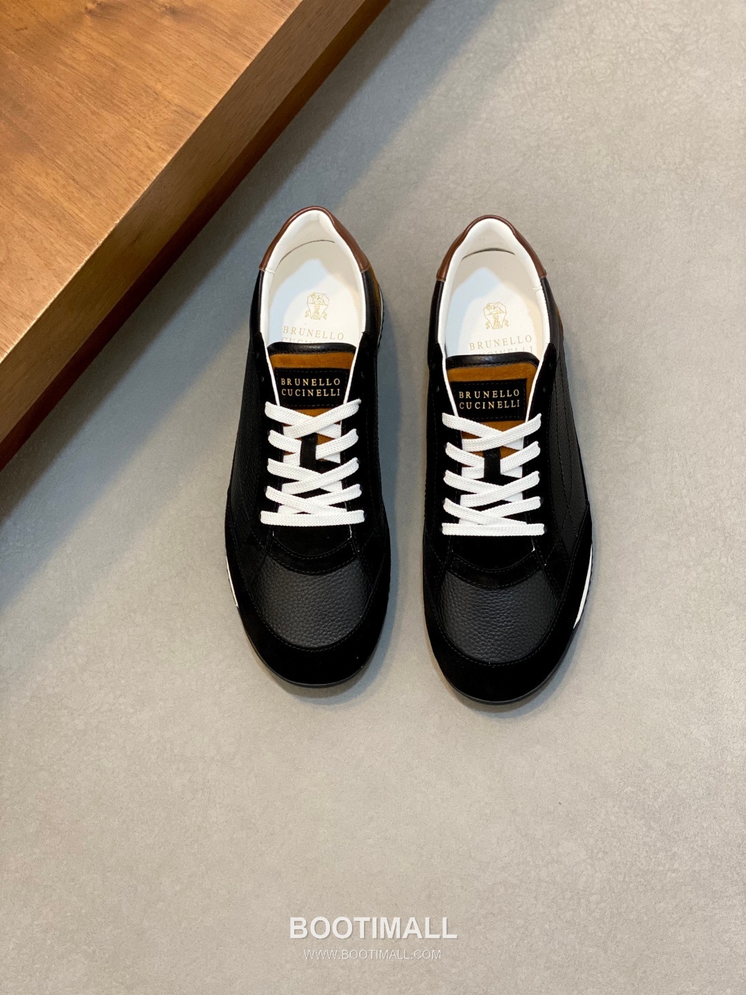 브루넬로쿠치넬리 송아지가죽 스웨이드 믹스 로우탑 베이지 스니커즈 Brunello Cucinelli Calfskin Suede Mix Low-top Beige Sneakers 1