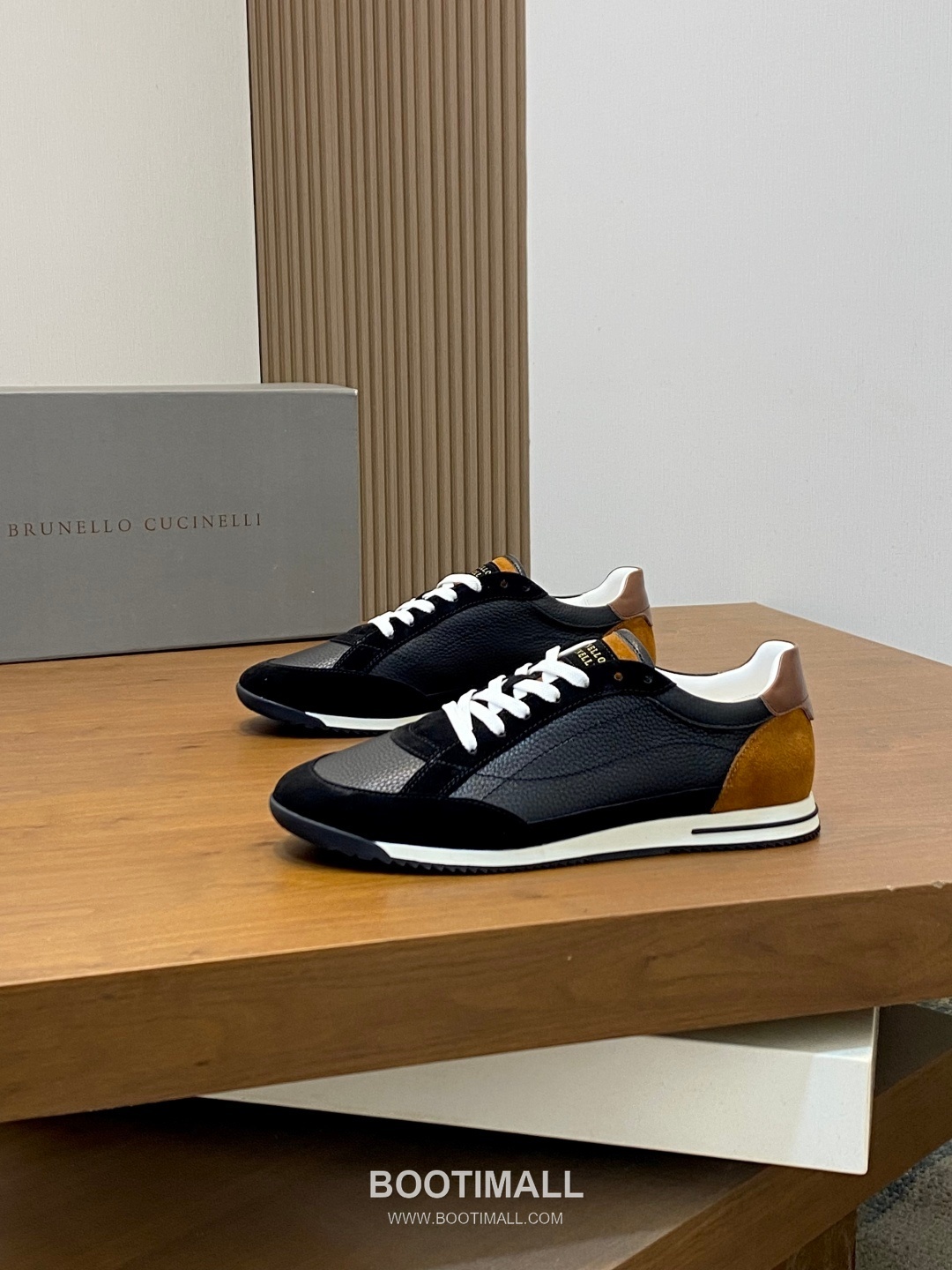 브루넬로쿠치넬리 송아지가죽 스웨이드 믹스 로우탑 베이지 스니커즈 Brunello Cucinelli Calfskin Suede Mix Low-top Beige Sneakers 3