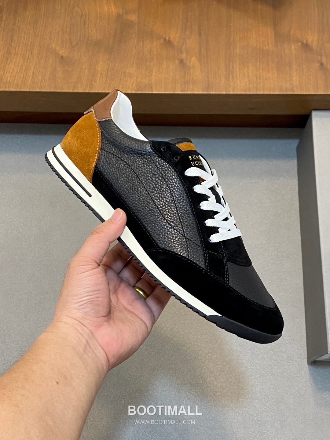 브루넬로쿠치넬리 송아지가죽 스웨이드 믹스 로우탑 베이지 스니커즈 Brunello Cucinelli Calfskin Suede Mix Low-top Beige Sneakers 4