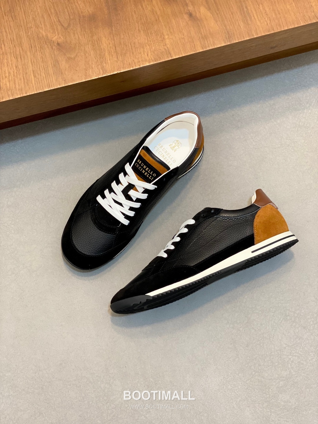 브루넬로쿠치넬리 송아지가죽 스웨이드 믹스 로우탑 베이지 스니커즈 Brunello Cucinelli Calfskin Suede Mix Low-top Beige Sneakers 5