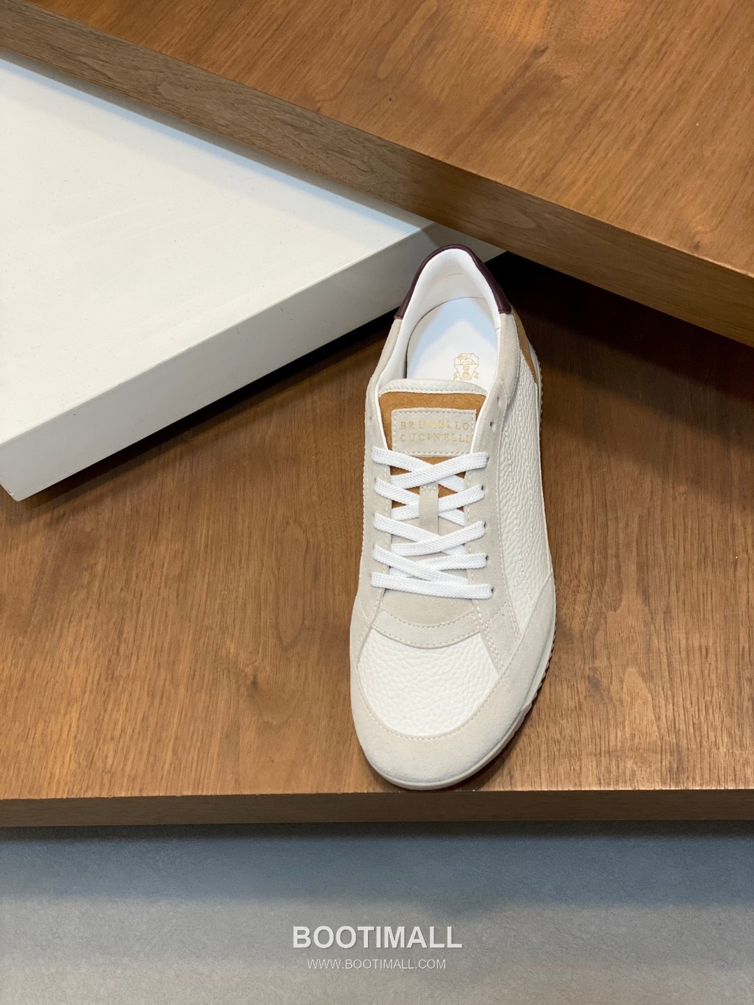 브루넬로쿠치넬리 송아지가죽 스웨이드 믹스 로우탑 베이지 스니커즈 Brunello Cucinelli Calfskin Suede Mix Low-top Beige Sneakers 6