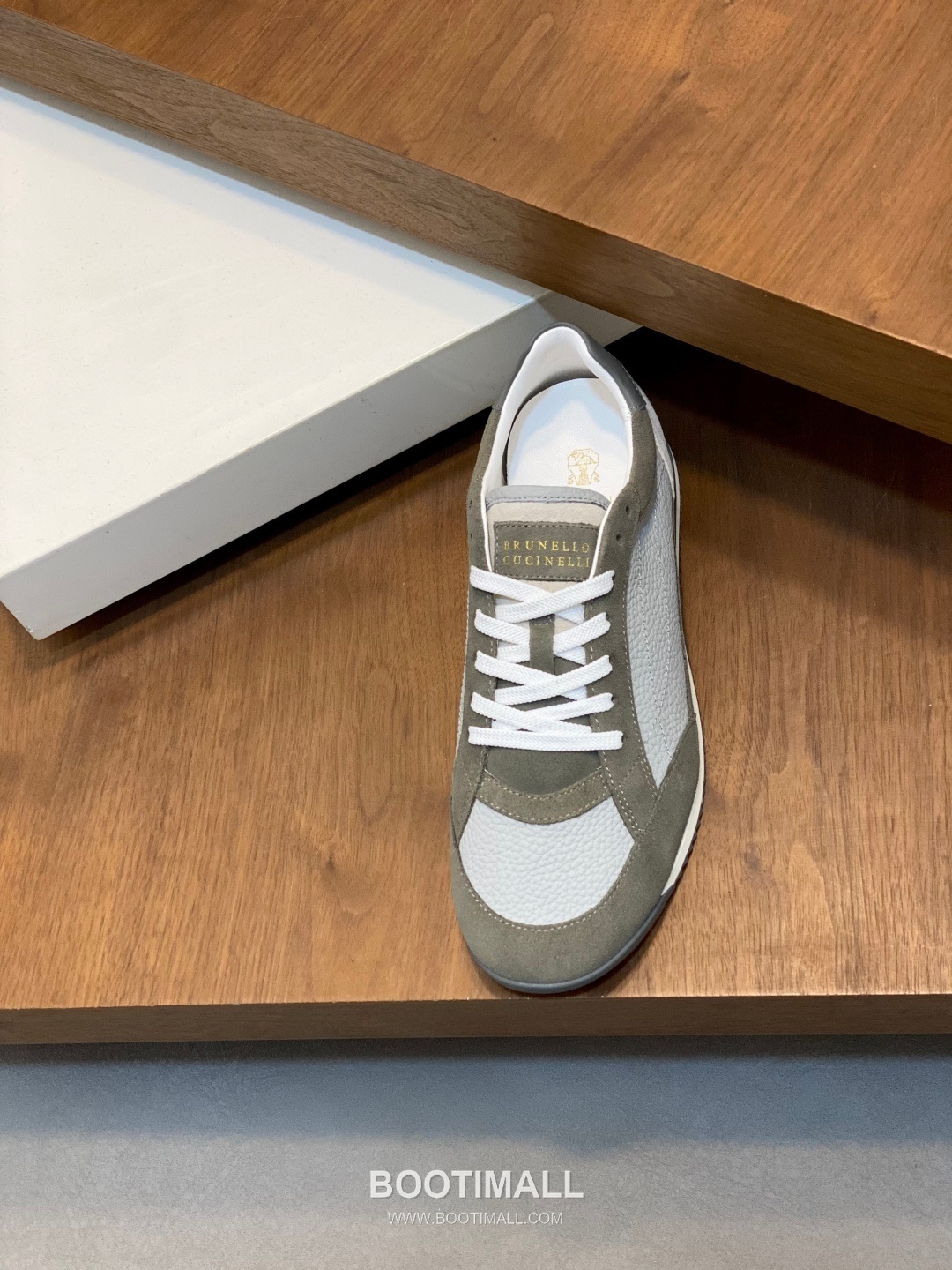 브루넬로쿠치넬리 송아지가죽 스웨이드 믹스 로우탑 베이지 스니커즈 Brunello Cucinelli Calfskin Suede Mix Low-top Beige Sneakers 6