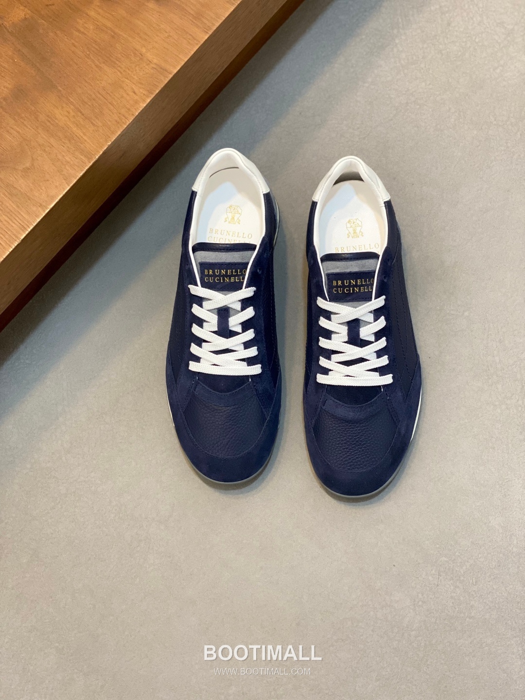 브루넬로쿠치넬리 송아지가죽 스웨이드 믹스 로우탑 베이지 스니커즈 Brunello Cucinelli Calfskin Suede Mix Low-top Beige Sneakers 1