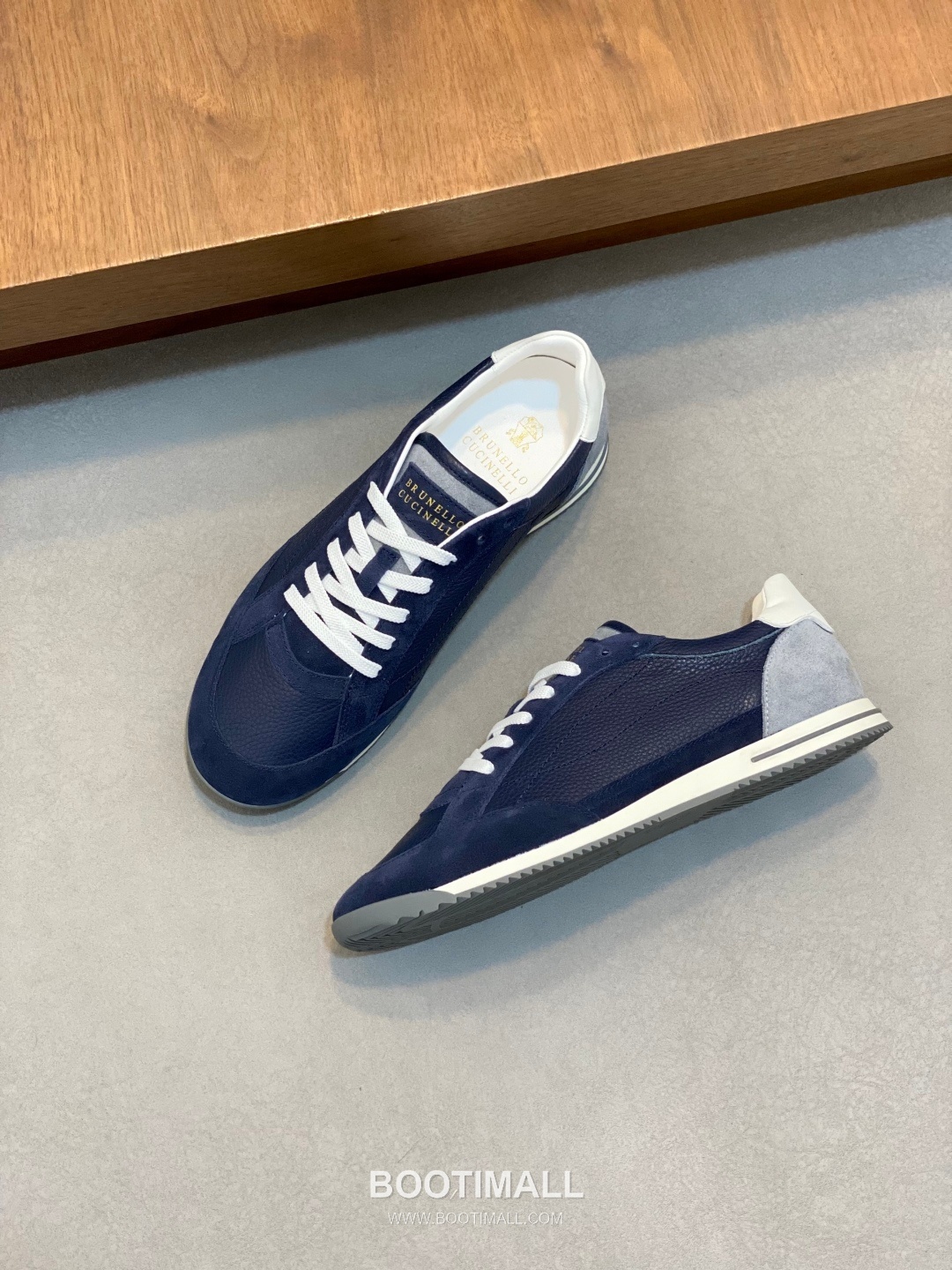 브루넬로쿠치넬리 송아지가죽 스웨이드 믹스 로우탑 베이지 스니커즈 Brunello Cucinelli Calfskin Suede Mix Low-top Beige Sneakers 5