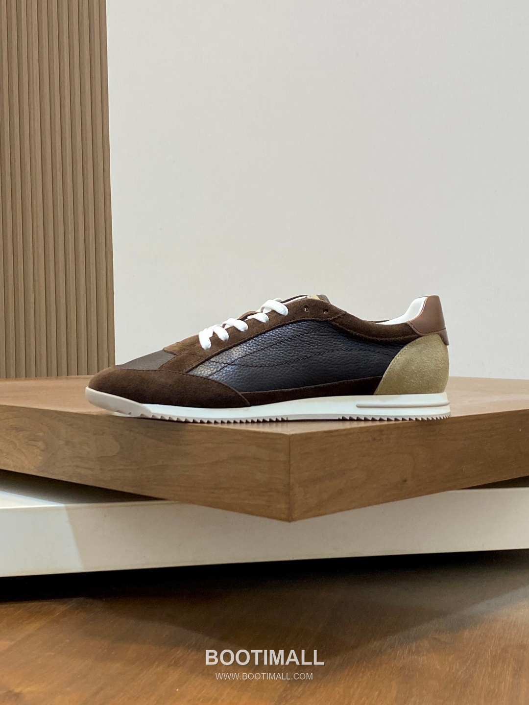 브루넬로쿠치넬리 송아지가죽 스웨이드 믹스 로우탑 베이지 스니커즈 Brunello Cucinelli Calfskin Suede Mix Low-top Beige Sneakers 2