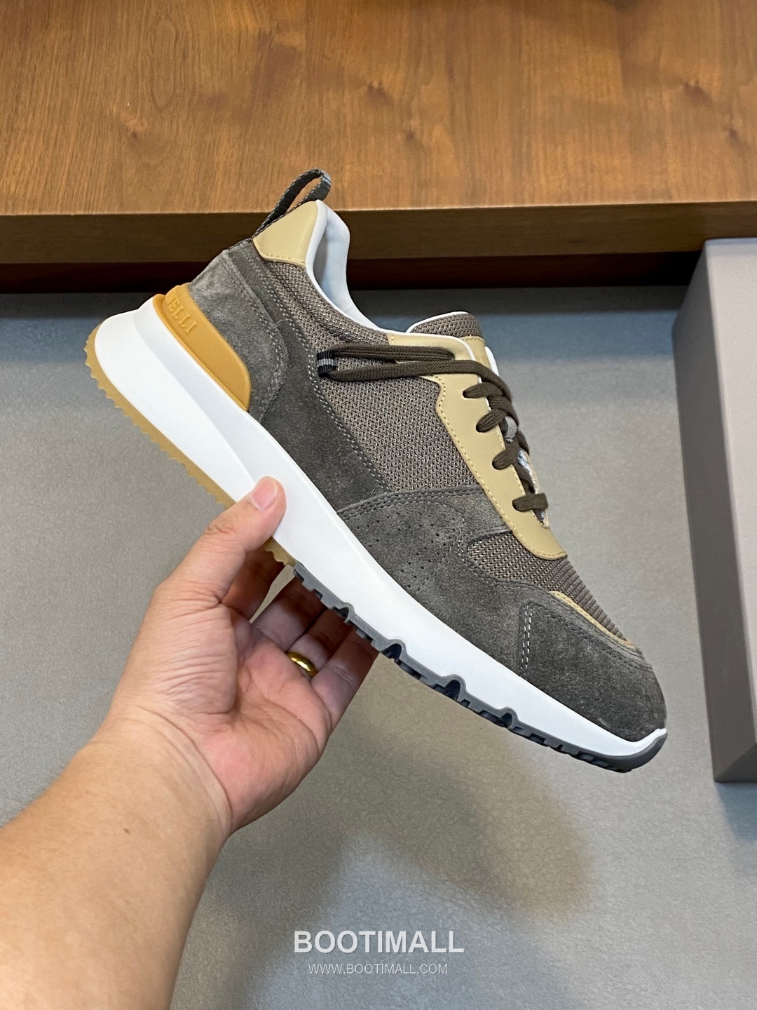 브루넬로쿠치넬리 캐시미어 스웨이드 로우탑 베이지 스니커즈 Brunello Cucinelli Cashmere Suede Low-top Beige Sneakers 4