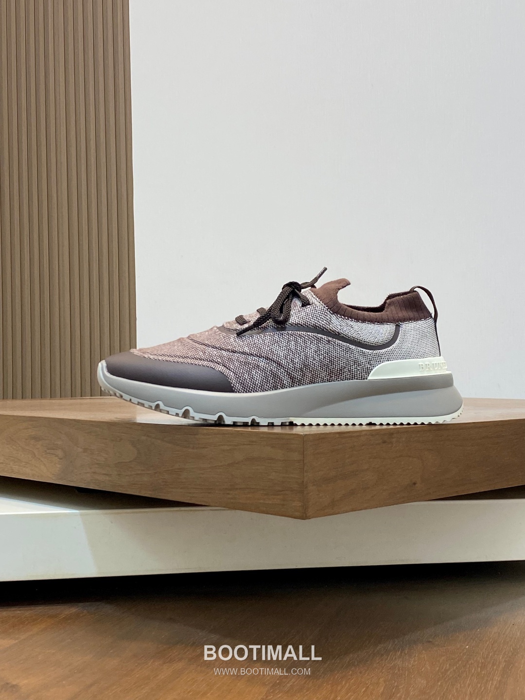 브루넬로쿠치넬리 스웨이드 니트믹스 로우탑 베이지 스니커즈 Brunello Cucinelli Suede Knit Mix Low-top Beige Sneakers 2