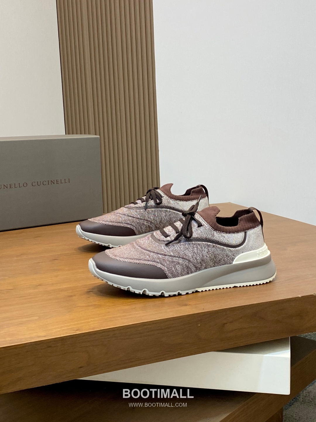 브루넬로쿠치넬리 스웨이드 니트믹스 로우탑 베이지 스니커즈 Brunello Cucinelli Suede Knit Mix Low-top Beige Sneakers 3