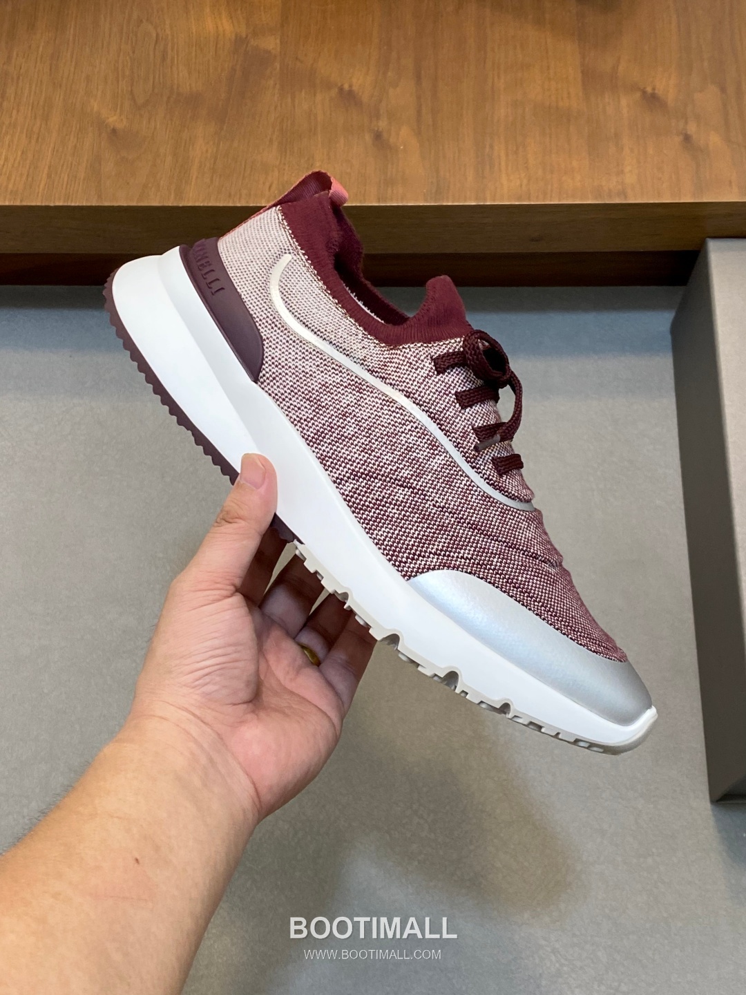 브루넬로쿠치넬리 스웨이드 니트믹스 로우탑 베이지 스니커즈 Brunello Cucinelli Suede Knit Mix Low-top Beige Sneakers 4