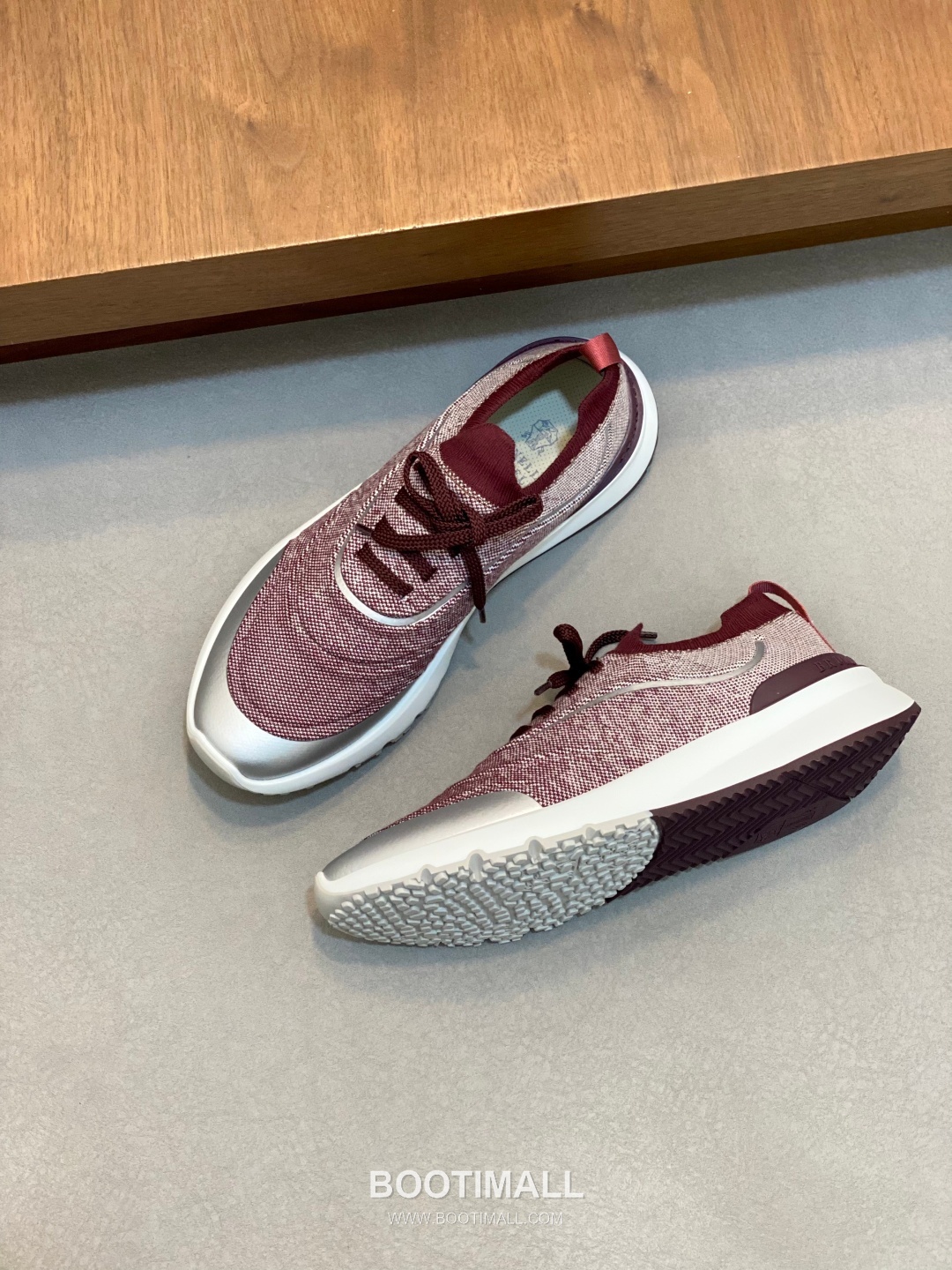 브루넬로쿠치넬리 스웨이드 니트믹스 로우탑 베이지 스니커즈 Brunello Cucinelli Suede Knit Mix Low-top Beige Sneakers 5