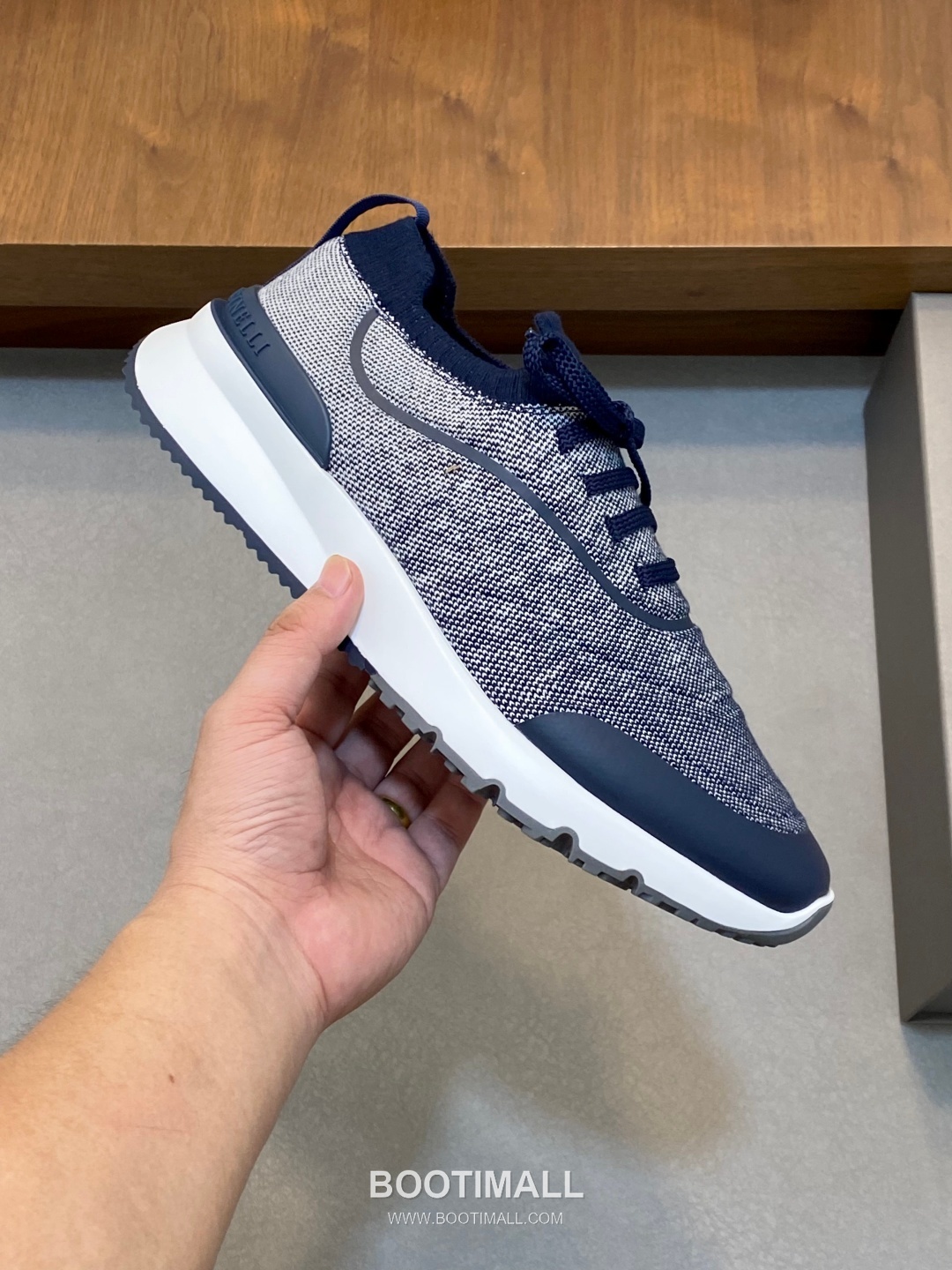 브루넬로쿠치넬리 스웨이드 니트믹스 로우탑 베이지 스니커즈 Brunello Cucinelli Suede Knit Mix Low-top Beige Sneakers 4