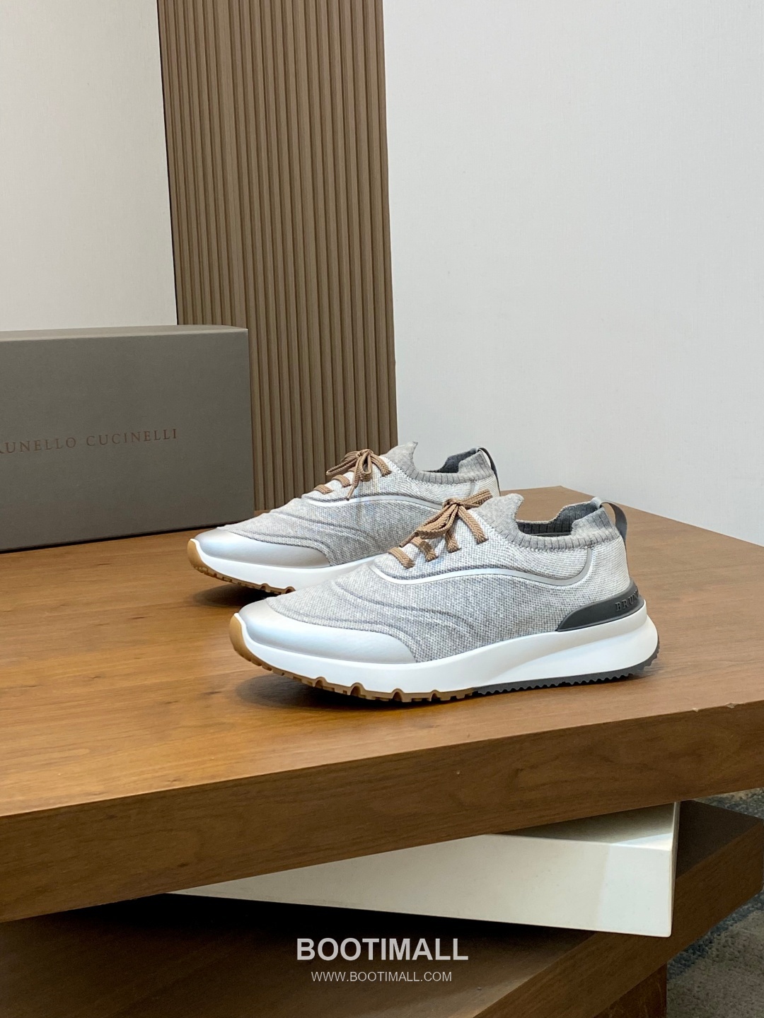 브루넬로쿠치넬리 스웨이드 니트믹스 로우탑 베이지 스니커즈 Brunello Cucinelli Suede Knit Mix Low-top Beige Sneakers 3