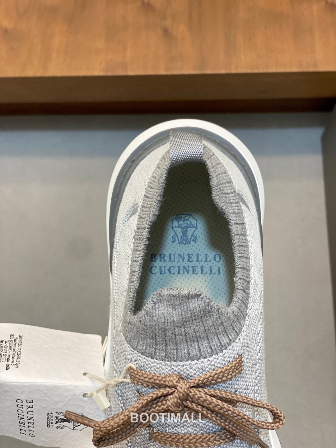 브루넬로쿠치넬리 스웨이드 니트믹스 로우탑 베이지 스니커즈 Brunello Cucinelli Suede Knit Mix Low-top Beige Sneakers 7