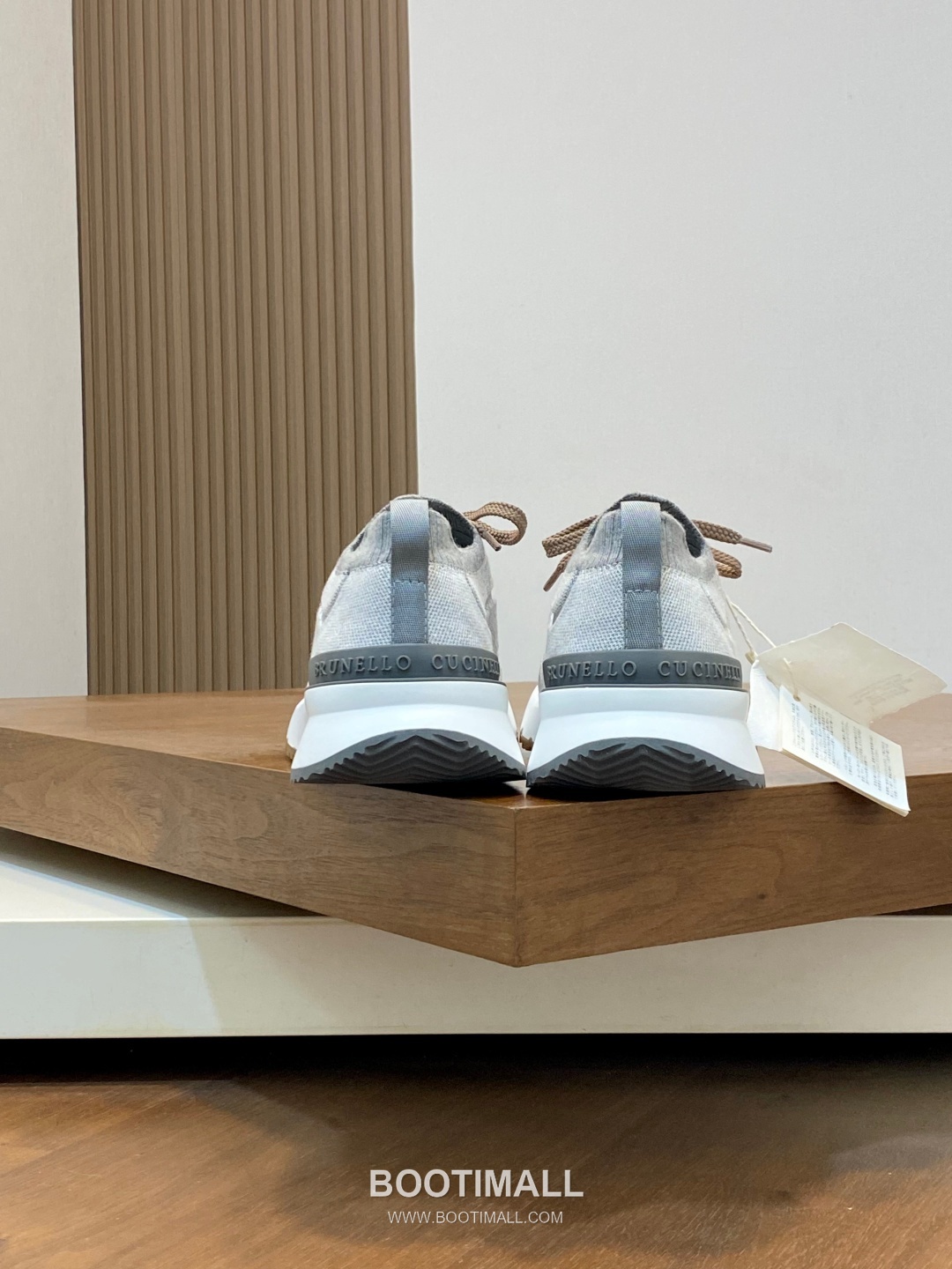 브루넬로쿠치넬리 스웨이드 니트믹스 로우탑 베이지 스니커즈 Brunello Cucinelli Suede Knit Mix Low-top Beige Sneakers 8